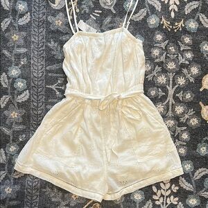 American eagle white eyelet romper